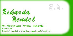 rikarda mendel business card